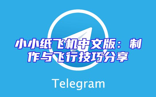小小纸飞机中文版：制作与飞行技巧分享