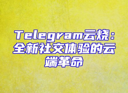 Telegram云烧：全新社交体验的云端革命