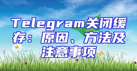 Telegram关闭缓存：原因、方法及注意事项