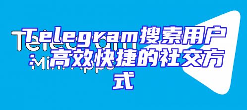 Telegram搜索用户：高效快捷的社交方式