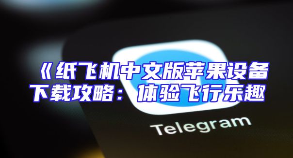 《纸飞机中文版苹果设备下载攻略：体验飞行乐趣