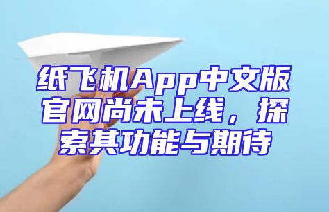 纸飞机App中文版官网尚未上线，探索其功能与期待