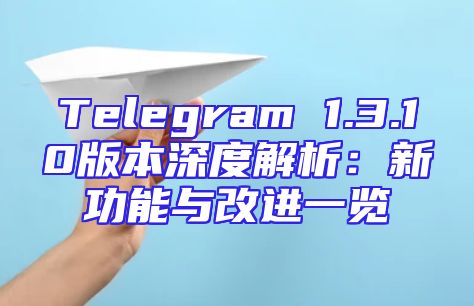 Telegram 1.3.10版本深度解析：新功能与改进一览