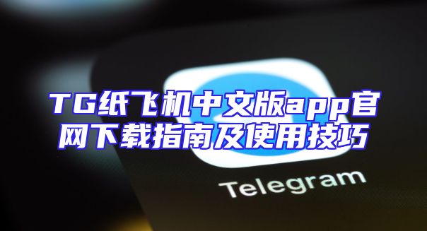 TG纸飞机中文版app官网下载指南及使用技巧