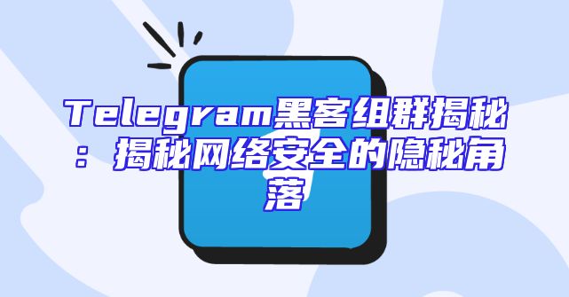 Telegram黑客组群揭秘：揭秘网络安全的隐秘角落