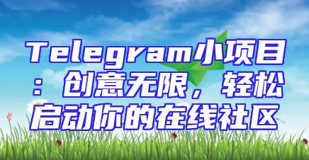 Telegram小项目：创意无限，轻松启动你的在线社区