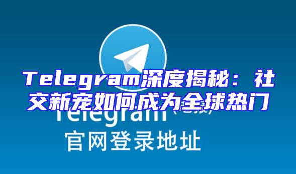 Telegram深度揭秘：社交新宠如何成为全球热门