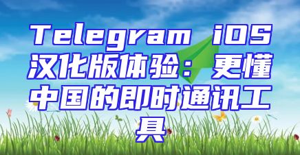 Telegram iOS汉化版体验：更懂中国的即时通讯工具