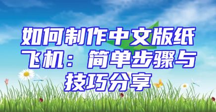 如何制作中文版纸飞机：简单步骤与技巧分享