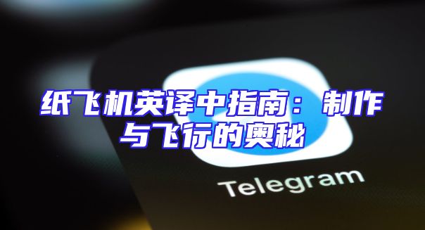 纸飞机英译中指南：制作与飞行的奥秘