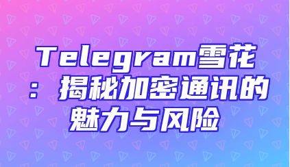 Telegram雪花：揭秘加密通讯的魅力与风险