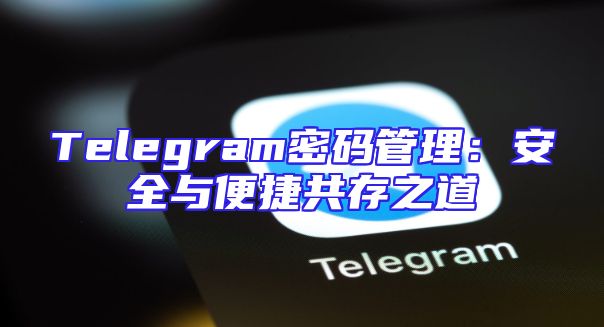 Telegram密码管理：安全与便捷共存之道