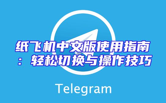 纸飞机中文版使用指南：轻松切换与操作技巧
