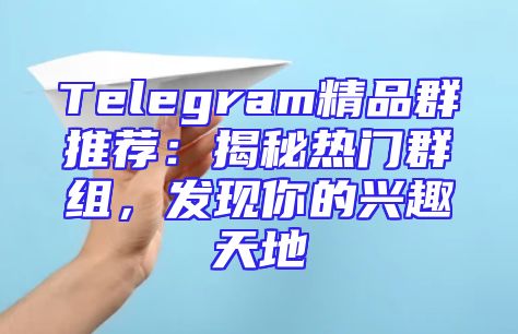 Telegram精品群推荐：揭秘热门群组，发现你的兴趣天地
