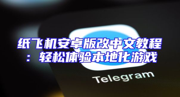 纸飞机安卓版改中文教程：轻松体验本地化游戏