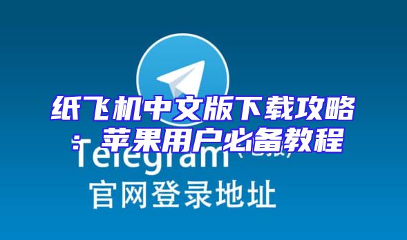 纸飞机中文版下载攻略：苹果用户必备教程
