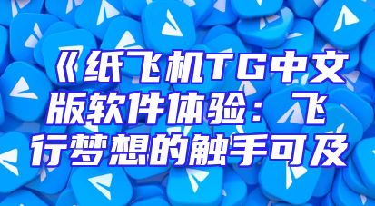 《纸飞机TG中文版软件体验：飞行梦想的触手可及