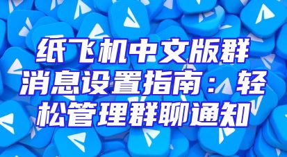 纸飞机中文版群消息设置指南：轻松管理群聊通知