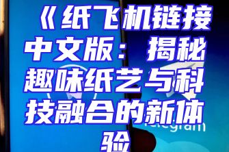 《纸飞机链接中文版：揭秘趣味纸艺与科技融合的新体验