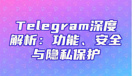 Telegram深度解析：功能、安全与隐私保护
