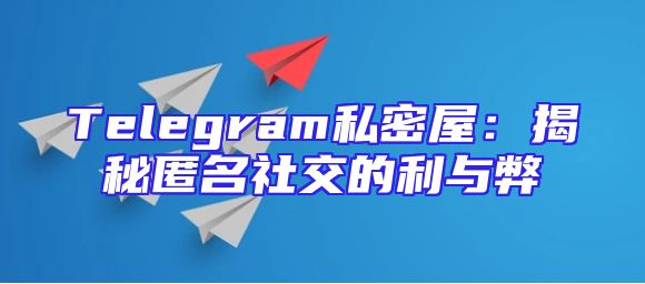 Telegram私密屋：揭秘匿名社交的利与弊