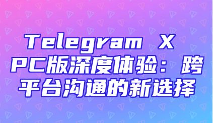 Telegram X PC版深度体验：跨平台沟通的新选择