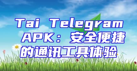 Tai Telegram APK：安全便捷的通讯工具体验