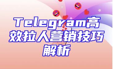 Telegram高效拉人营销技巧解析
