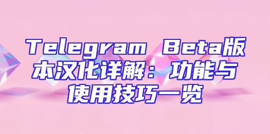 Telegram Beta版本汉化详解：功能与使用技巧一览