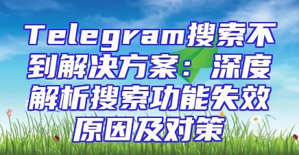 Telegram搜索不到解决方案：深度解析搜索功能失效原因及对策