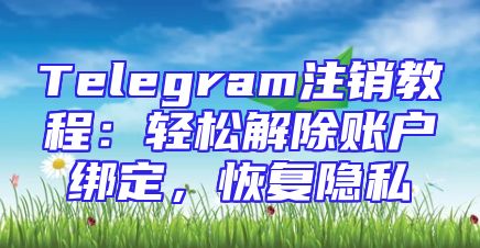 Telegram注销教程：轻松解除账户绑定，恢复隐私
