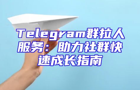 Telegram群拉人服务：助力社群快速成长指南