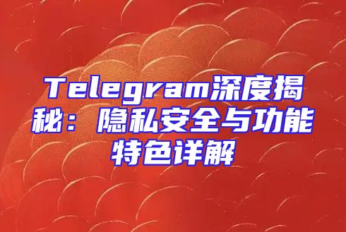 Telegram深度揭秘：隐私安全与功能特色详解