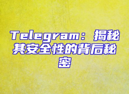 Telegram：揭秘其安全性的背后秘密