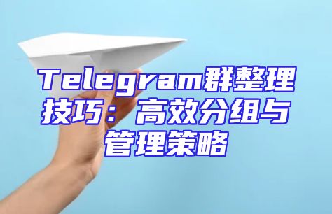 Telegram群整理技巧：高效分组与管理策略