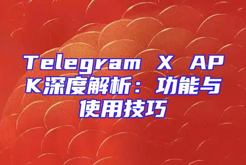 Telegram X APK深度解析：功能与使用技巧
