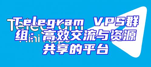 Telegram VPS群组：高效交流与资源共享的平台