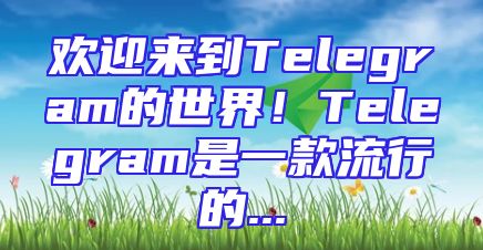 欢迎来到Telegram的世界！Telegram是一款流行的...