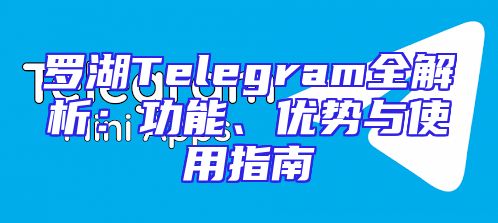 罗湖Telegram全解析：功能、优势与使用指南