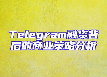 Telegram融资背后的商业策略分析