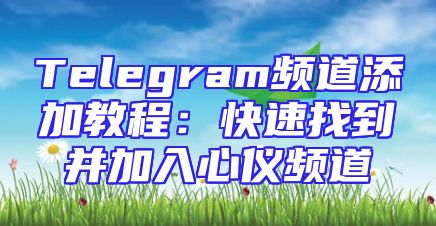 Telegram频道添加教程：快速找到并加入心仪频道