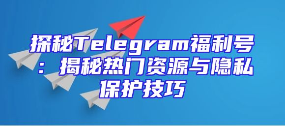探秘Telegram福利号：揭秘热门资源与隐私保护技巧