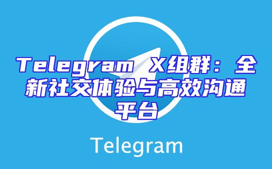 Telegram X组群：全新社交体验与高效沟通平台