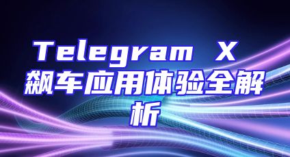 Telegram X 飙车应用体验全解析