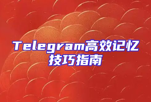 Telegram高效记忆技巧指南