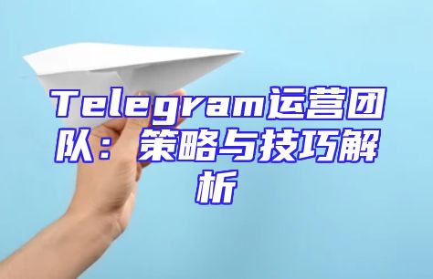 Telegram运营团队：策略与技巧解析