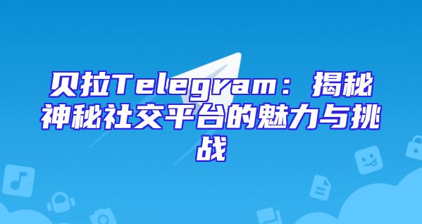 贝拉Telegram：揭秘神秘社交平台的魅力与挑战