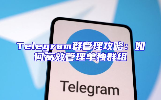 Telegram群管理攻略：如何高效管理单独群组