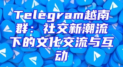 Telegram越南群：社交新潮流下的文化交流与互动